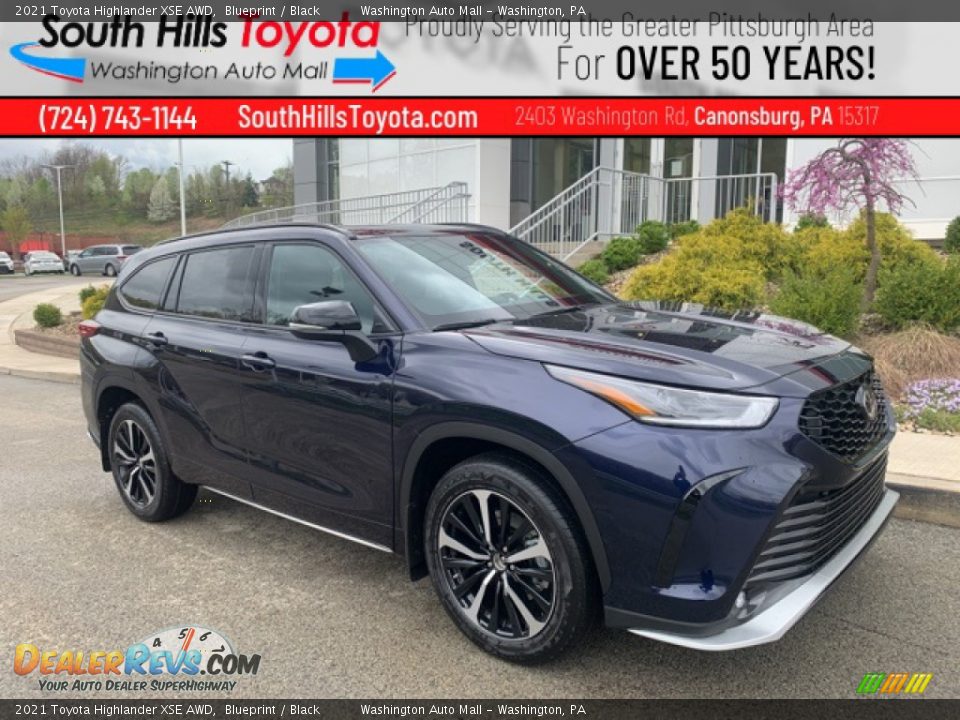 2021 Toyota Highlander XSE AWD Blueprint / Black Photo #1