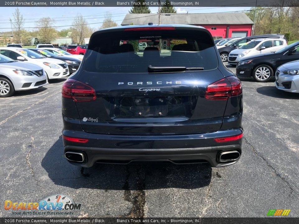 2018 Porsche Cayenne Moonlight Blue Metallic / Black Photo #7