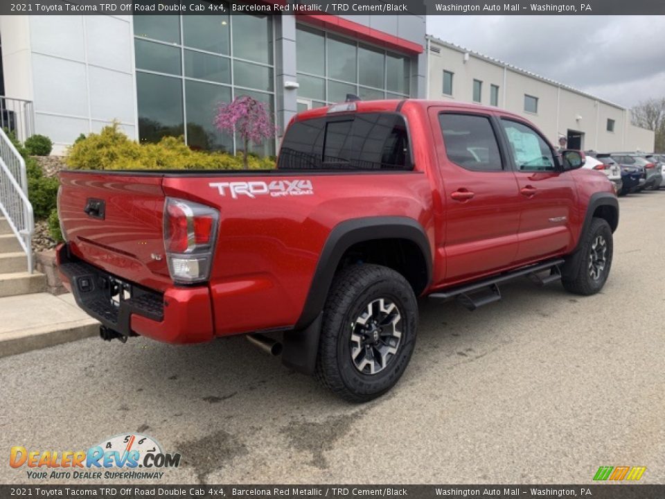 2021 Toyota Tacoma TRD Off Road Double Cab 4x4 Barcelona Red Metallic / TRD Cement/Black Photo #14