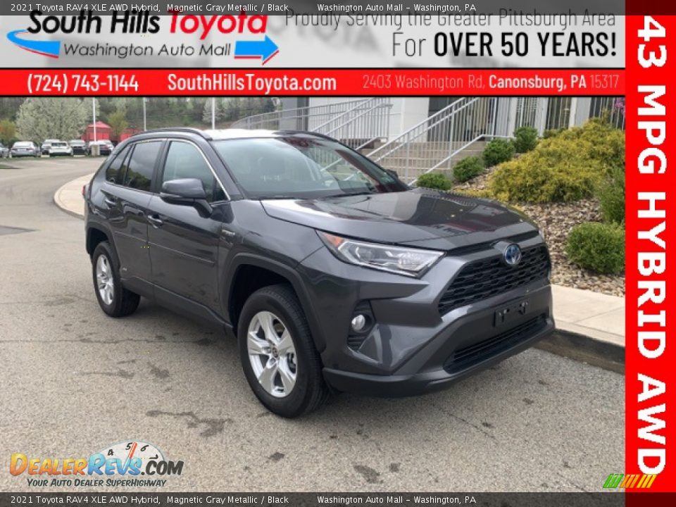 2021 Toyota RAV4 XLE AWD Hybrid Magnetic Gray Metallic / Black Photo #1