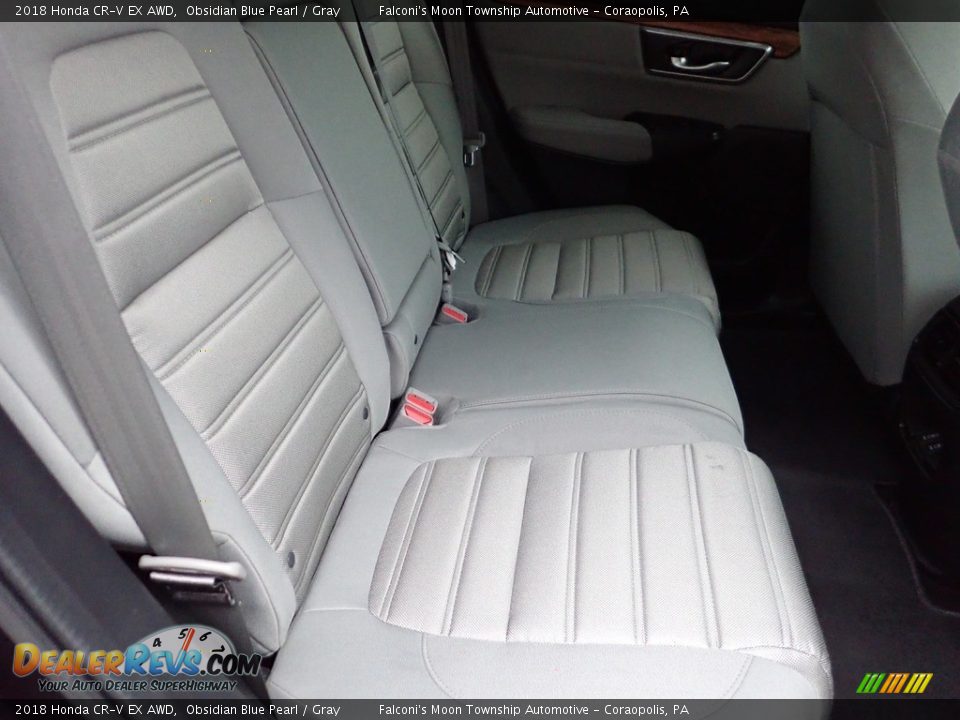 2018 Honda CR-V EX AWD Obsidian Blue Pearl / Gray Photo #14