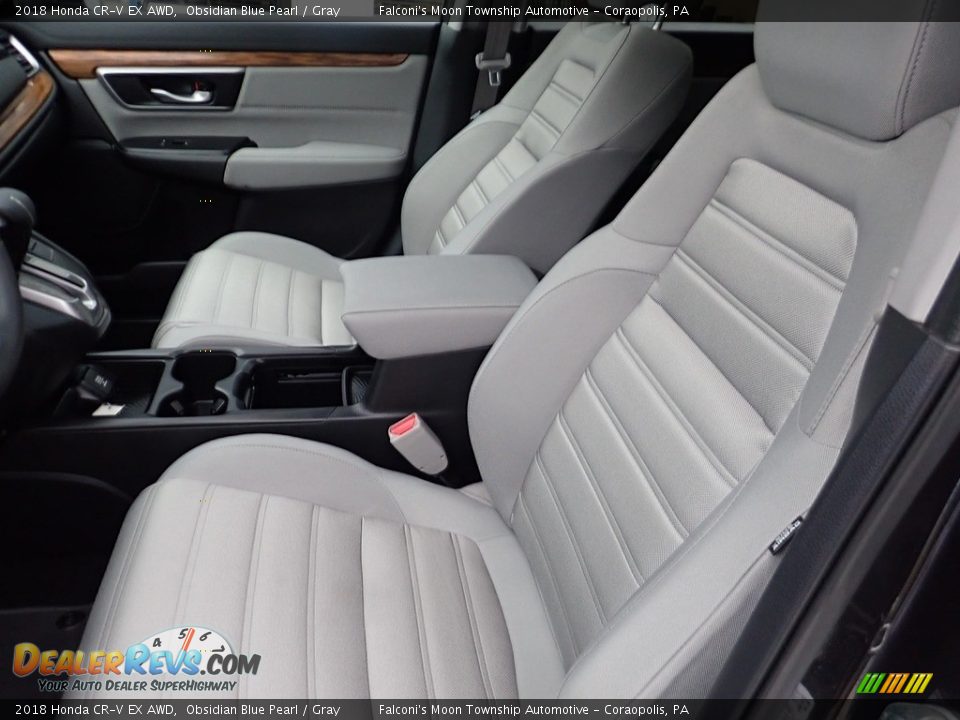 2018 Honda CR-V EX AWD Obsidian Blue Pearl / Gray Photo #15