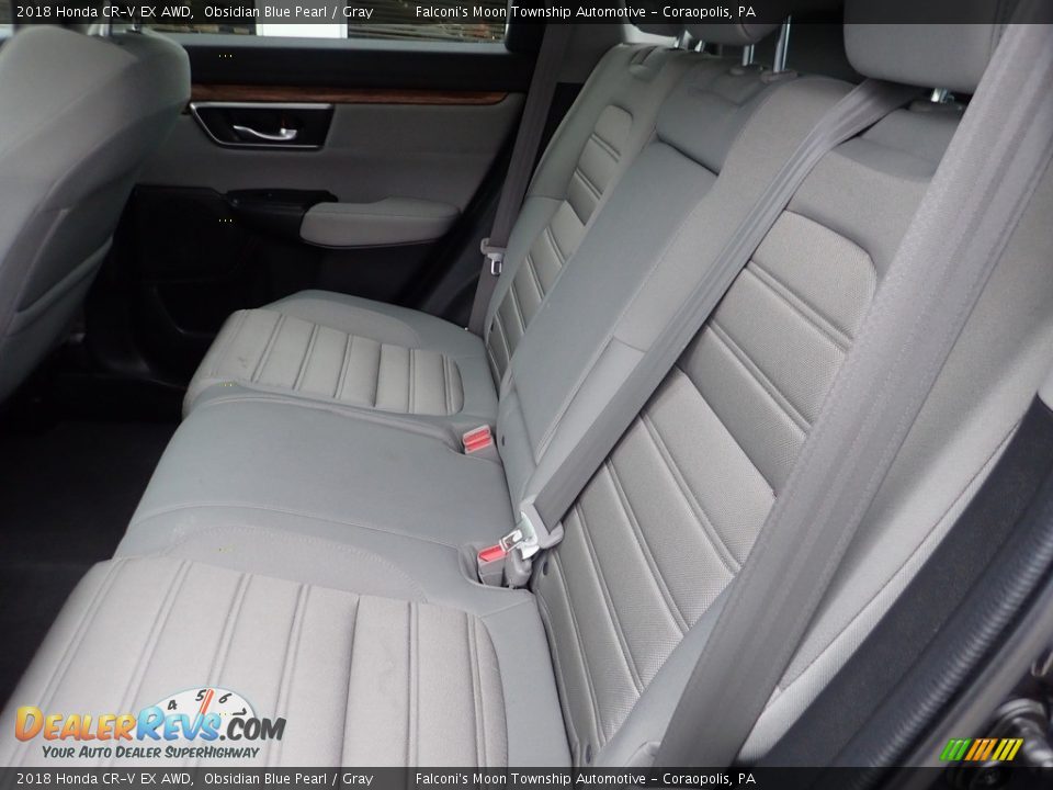 2018 Honda CR-V EX AWD Obsidian Blue Pearl / Gray Photo #16