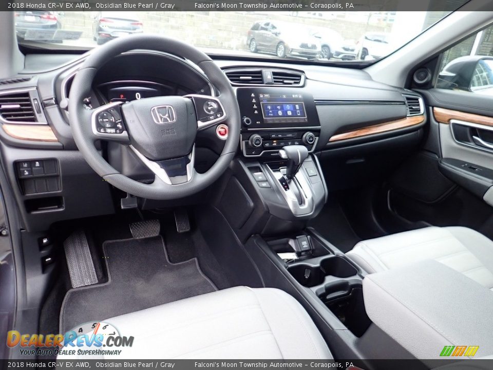 2018 Honda CR-V EX AWD Obsidian Blue Pearl / Gray Photo #17