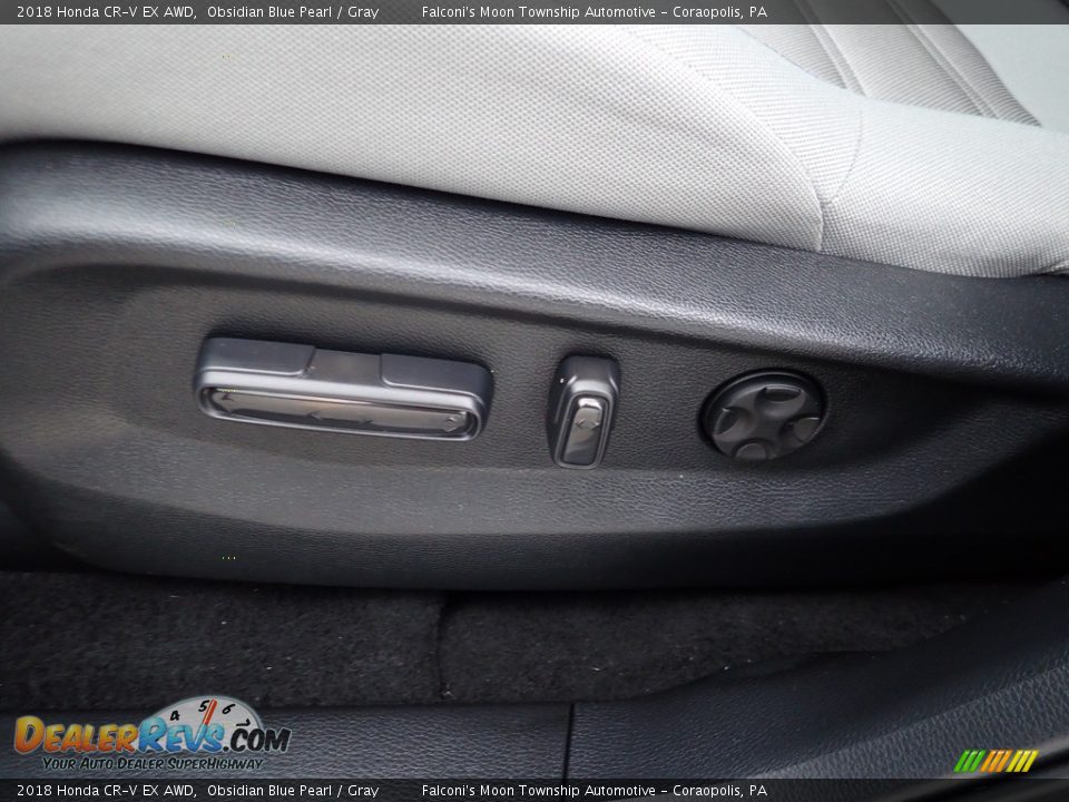2018 Honda CR-V EX AWD Obsidian Blue Pearl / Gray Photo #19