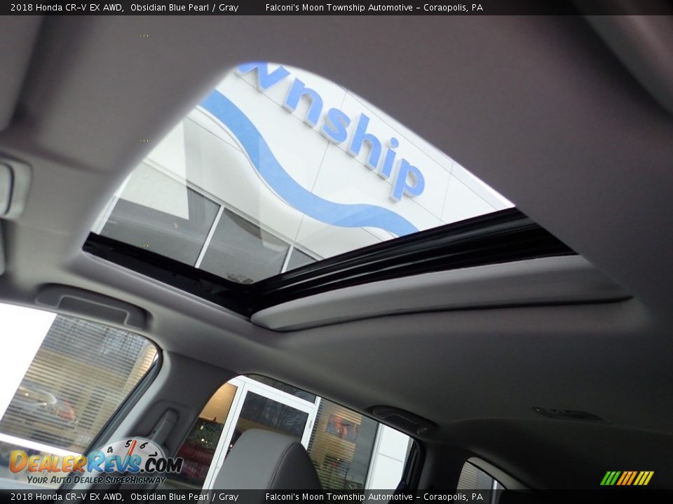 2018 Honda CR-V EX AWD Obsidian Blue Pearl / Gray Photo #20