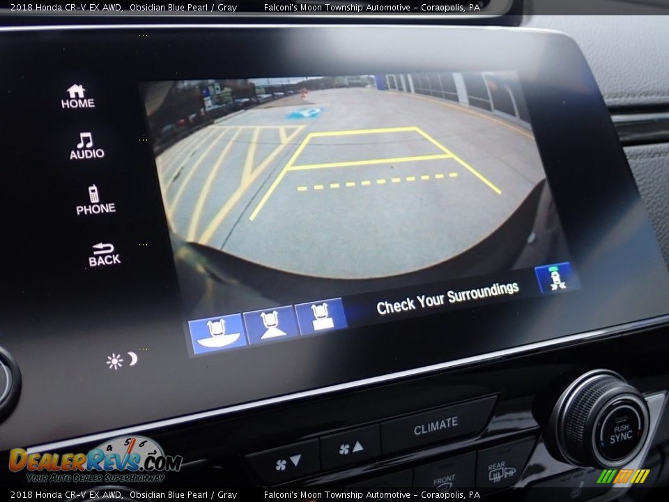 2018 Honda CR-V EX AWD Obsidian Blue Pearl / Gray Photo #25