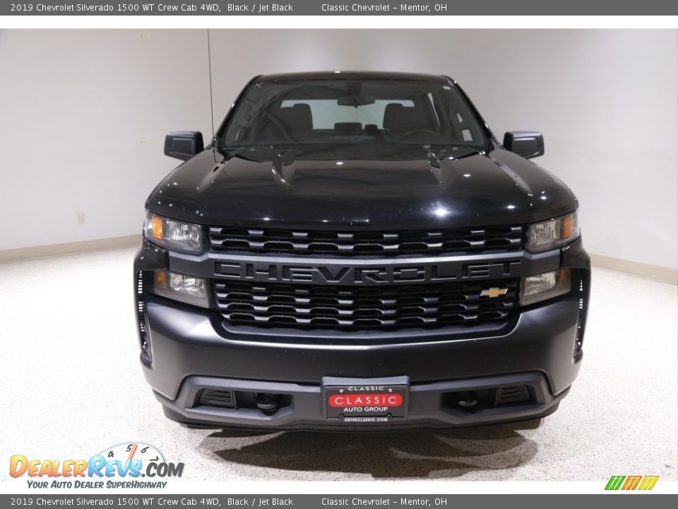 2019 Chevrolet Silverado 1500 WT Crew Cab 4WD Black / Jet Black Photo #2