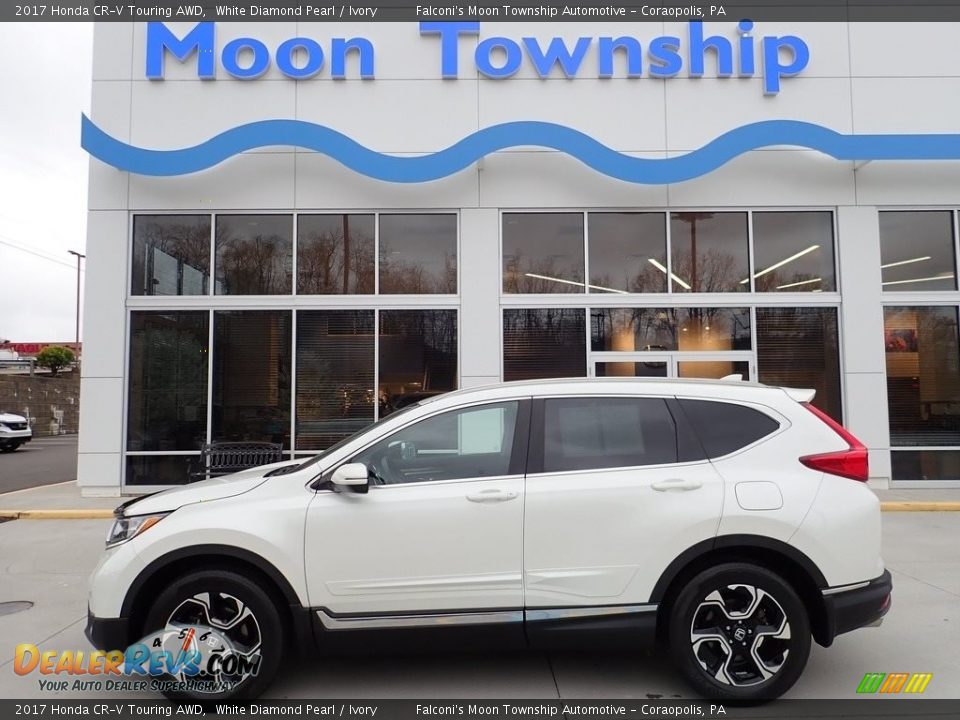 2017 Honda CR-V Touring AWD White Diamond Pearl / Ivory Photo #1