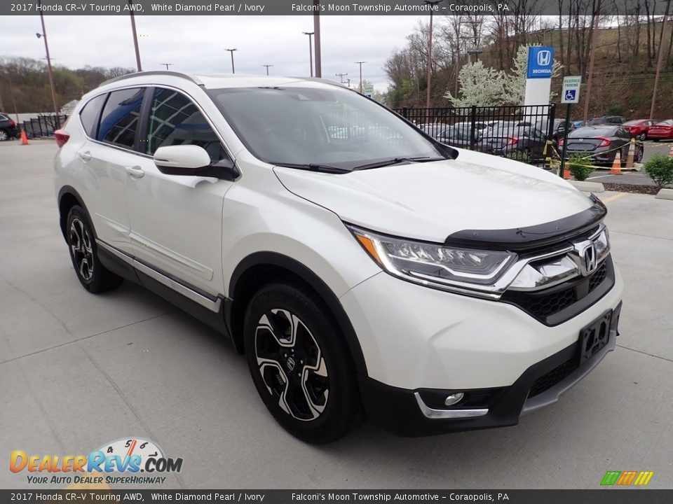 2017 Honda CR-V Touring AWD White Diamond Pearl / Ivory Photo #7