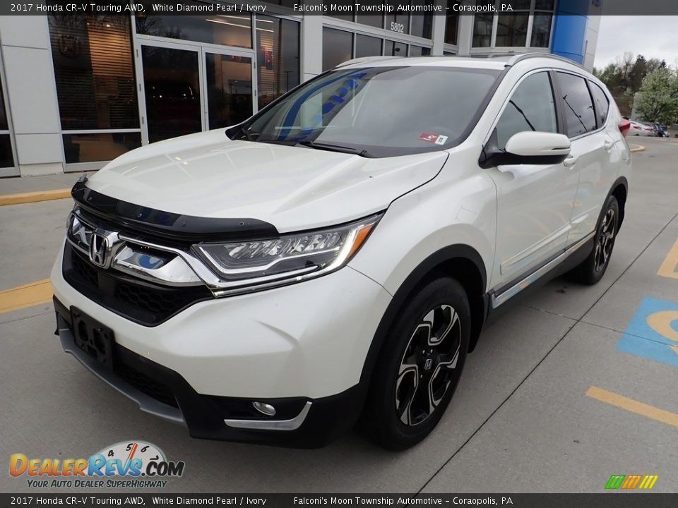 2017 Honda CR-V Touring AWD White Diamond Pearl / Ivory Photo #9
