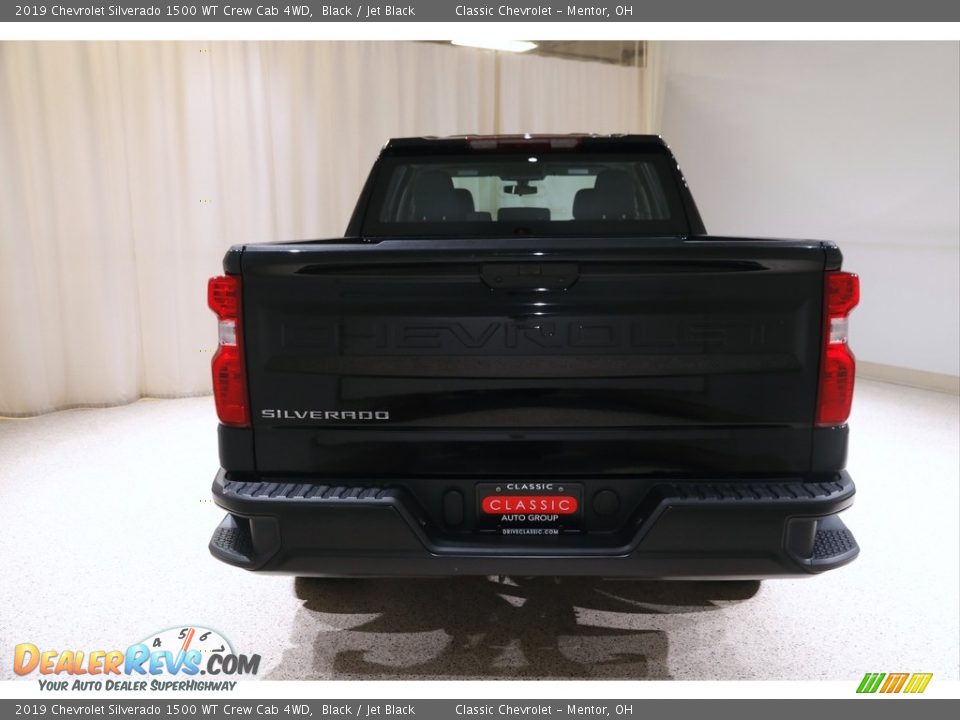 2019 Chevrolet Silverado 1500 WT Crew Cab 4WD Black / Jet Black Photo #17