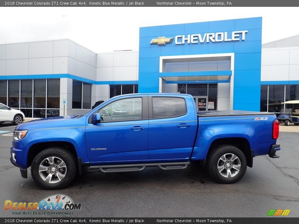 2018 Chevrolet Colorado Z71 Crew Cab 4x4 Kinetic Blue Metallic / Jet Black Photo #3
