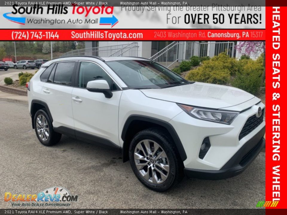 2021 Toyota RAV4 XLE Premium AWD Super White / Black Photo #1