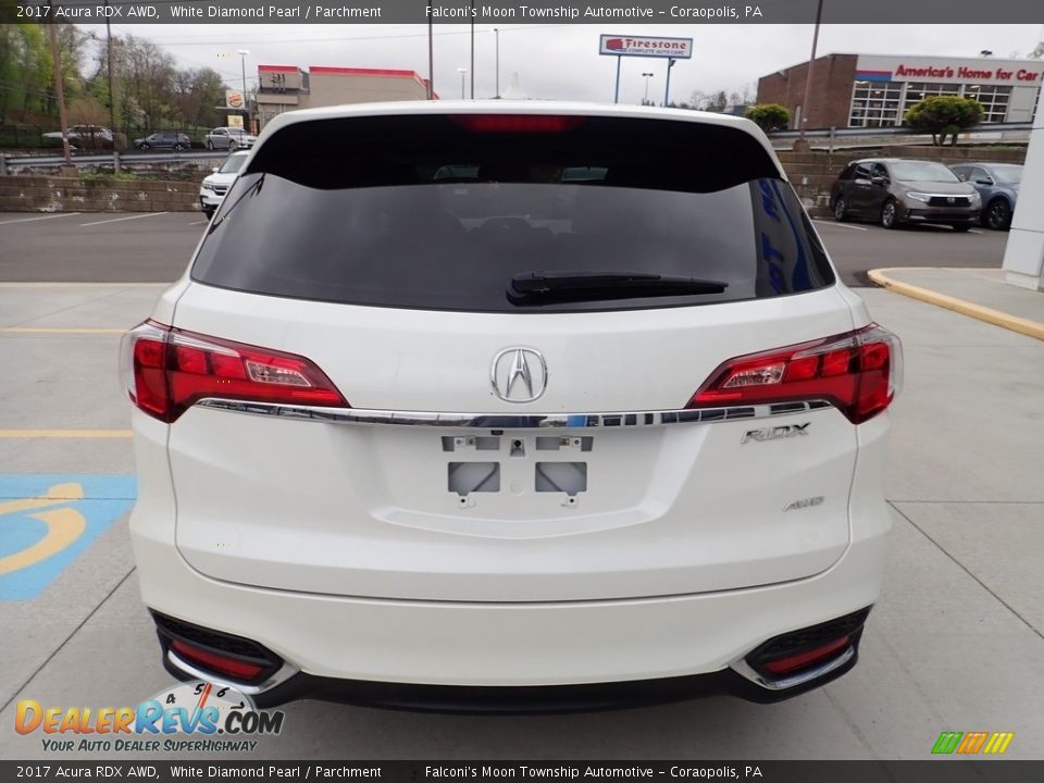 2017 Acura RDX AWD White Diamond Pearl / Parchment Photo #3