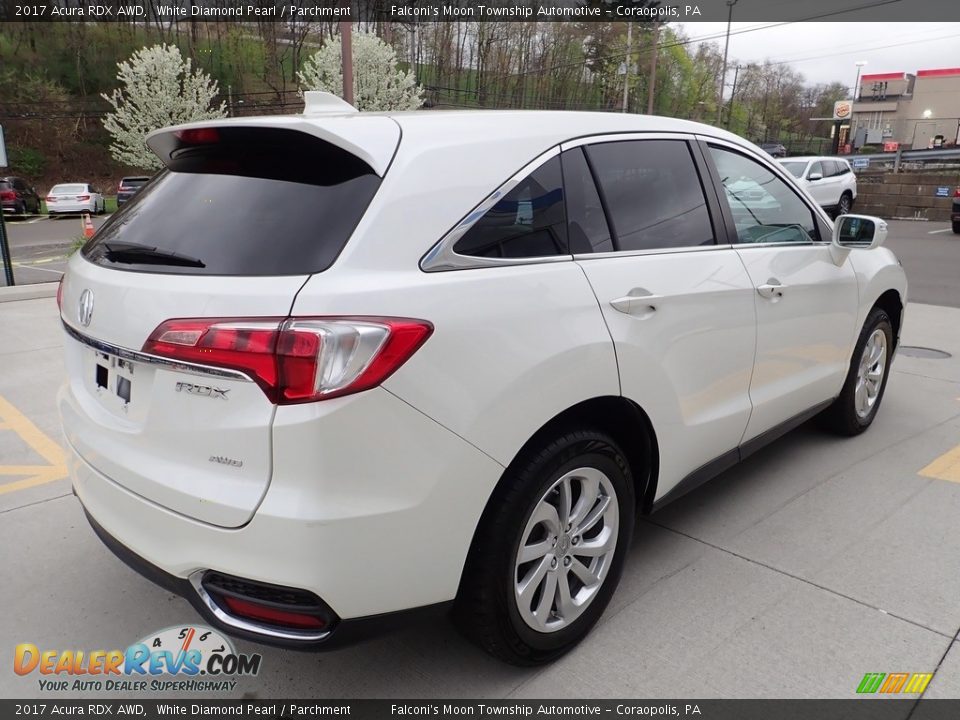 2017 Acura RDX AWD White Diamond Pearl / Parchment Photo #5