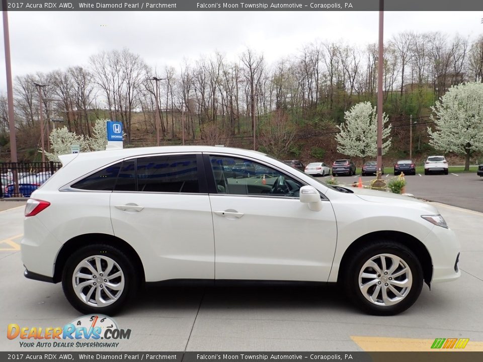 2017 Acura RDX AWD White Diamond Pearl / Parchment Photo #6