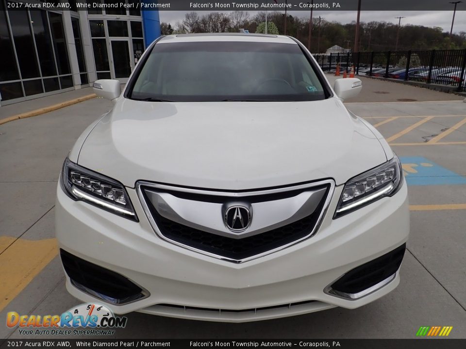 2017 Acura RDX AWD White Diamond Pearl / Parchment Photo #8