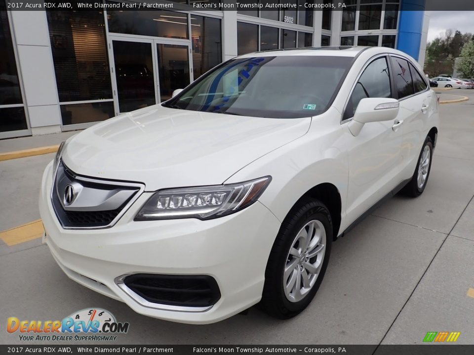 2017 Acura RDX AWD White Diamond Pearl / Parchment Photo #9