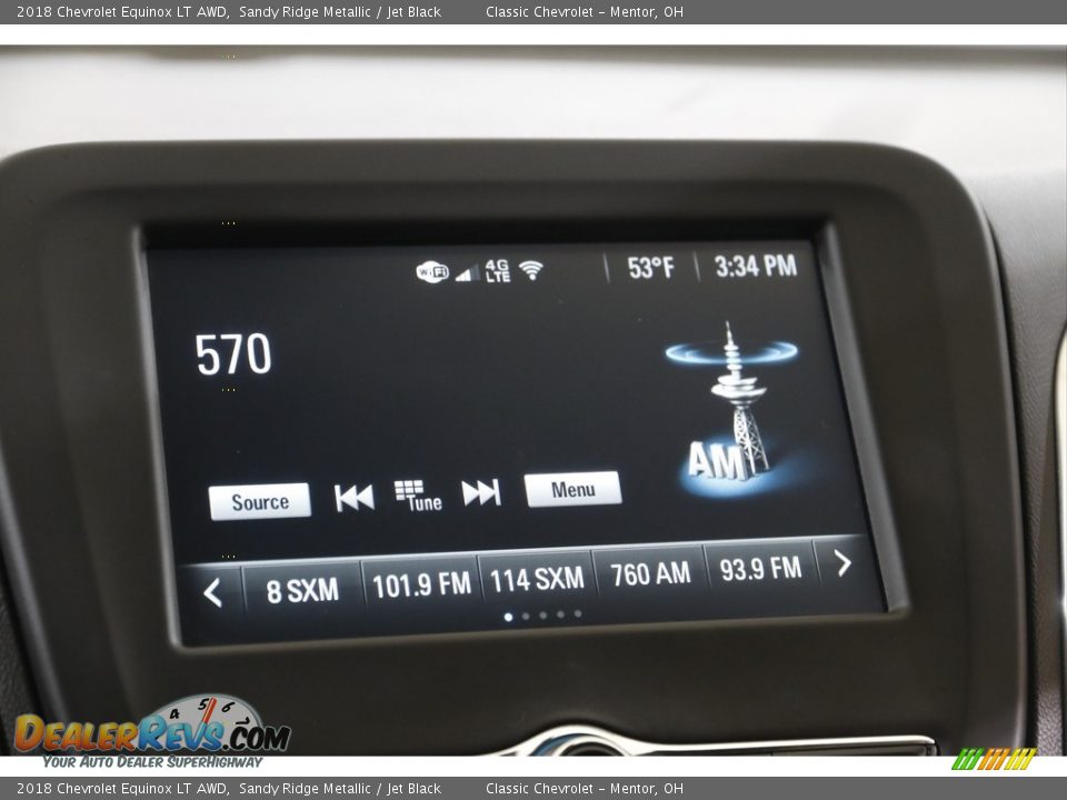 2018 Chevrolet Equinox LT AWD Sandy Ridge Metallic / Jet Black Photo #10