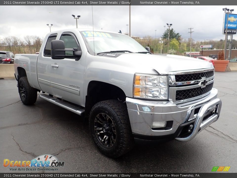 Sheer Silver Metallic 2011 Chevrolet Silverado 2500HD LTZ Extended Cab 4x4 Photo #10