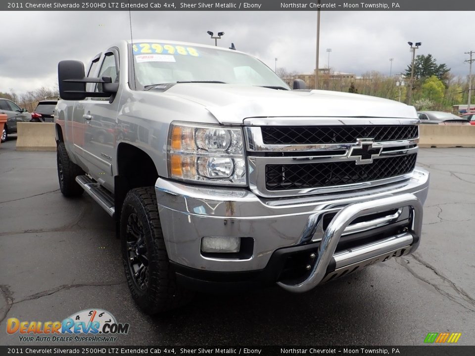 2011 Chevrolet Silverado 2500HD LTZ Extended Cab 4x4 Sheer Silver Metallic / Ebony Photo #11