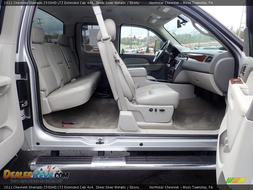 Ebony Interior - 2011 Chevrolet Silverado 2500HD LTZ Extended Cab 4x4 Photo #18