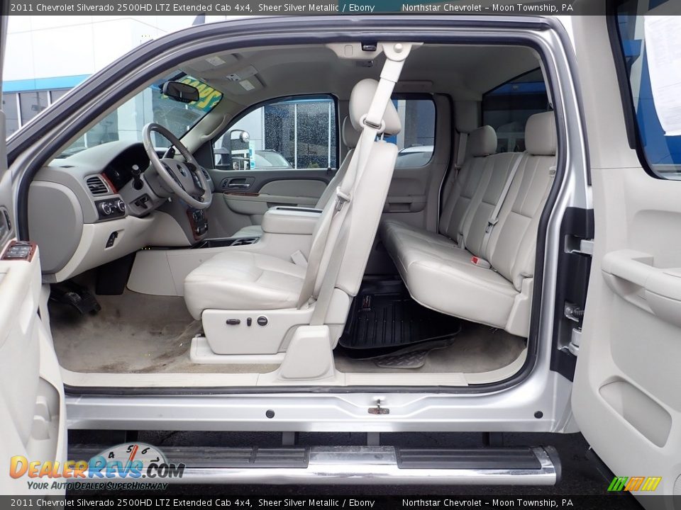 Ebony Interior - 2011 Chevrolet Silverado 2500HD LTZ Extended Cab 4x4 Photo #22