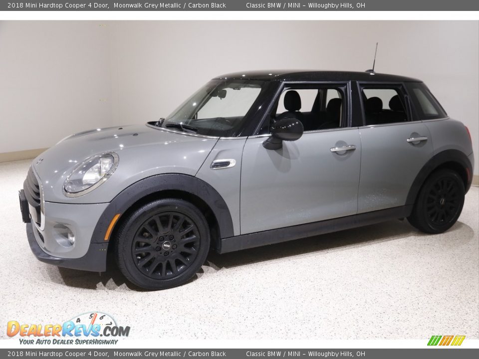 2018 Mini Hardtop Cooper 4 Door Moonwalk Grey Metallic / Carbon Black Photo #3