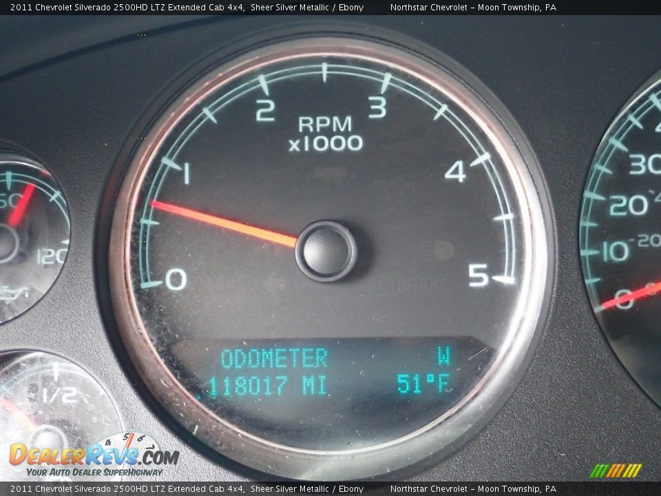 2011 Chevrolet Silverado 2500HD LTZ Extended Cab 4x4 Sheer Silver Metallic / Ebony Photo #29