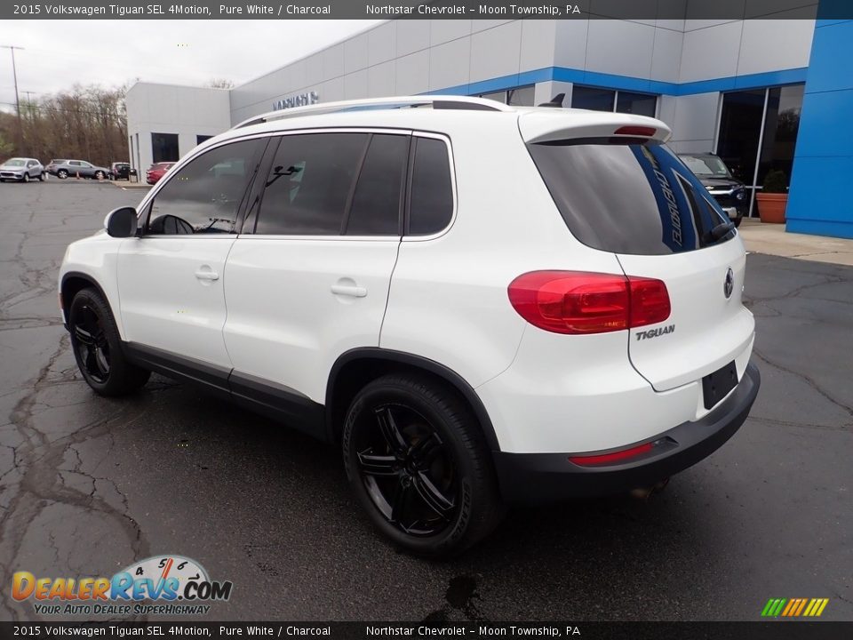 2015 Volkswagen Tiguan SEL 4Motion Pure White / Charcoal Photo #4