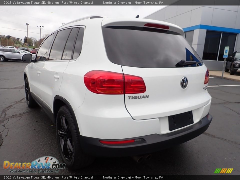2015 Volkswagen Tiguan SEL 4Motion Pure White / Charcoal Photo #5