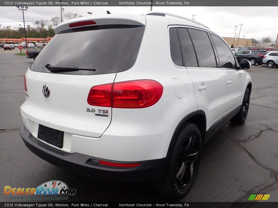 2015 Volkswagen Tiguan SEL 4Motion Pure White / Charcoal Photo #8