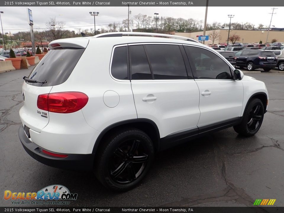 2015 Volkswagen Tiguan SEL 4Motion Pure White / Charcoal Photo #9