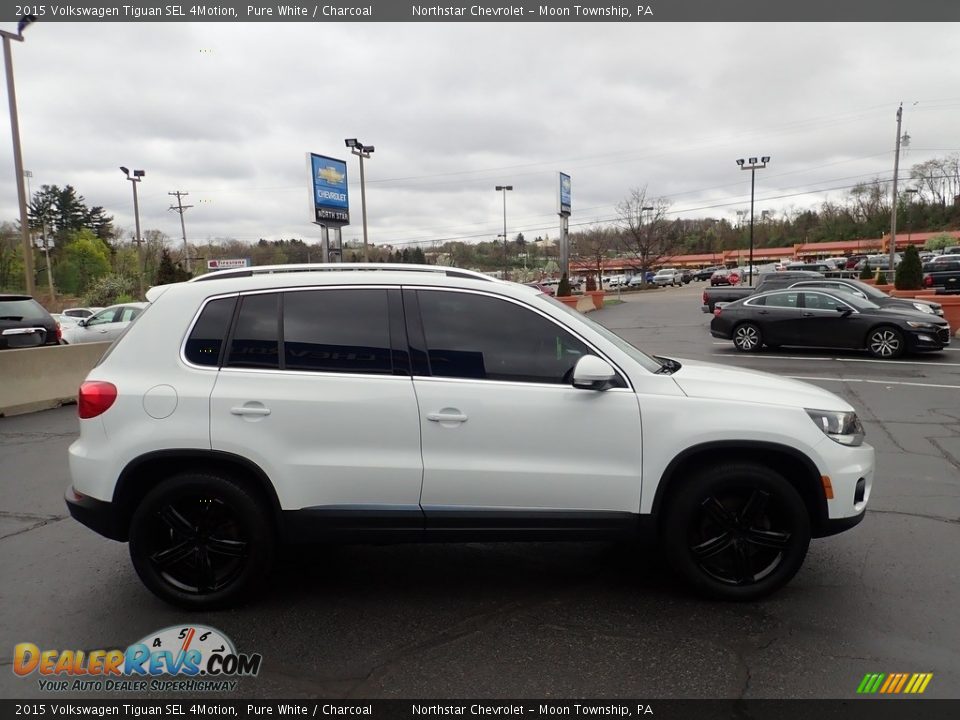 2015 Volkswagen Tiguan SEL 4Motion Pure White / Charcoal Photo #10