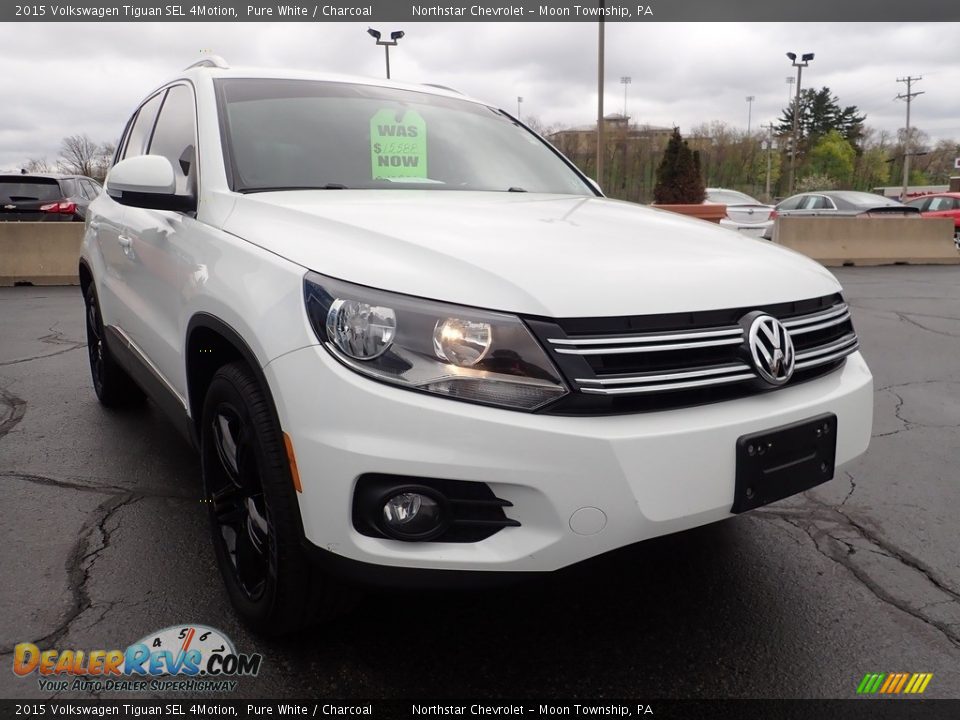 2015 Volkswagen Tiguan SEL 4Motion Pure White / Charcoal Photo #12