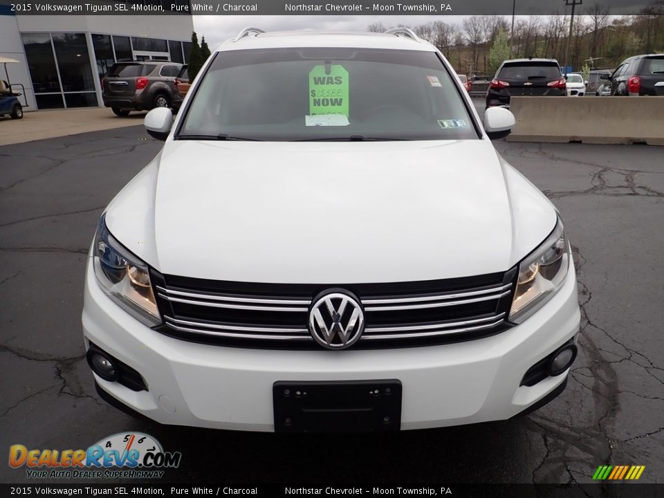 2015 Volkswagen Tiguan SEL 4Motion Pure White / Charcoal Photo #13
