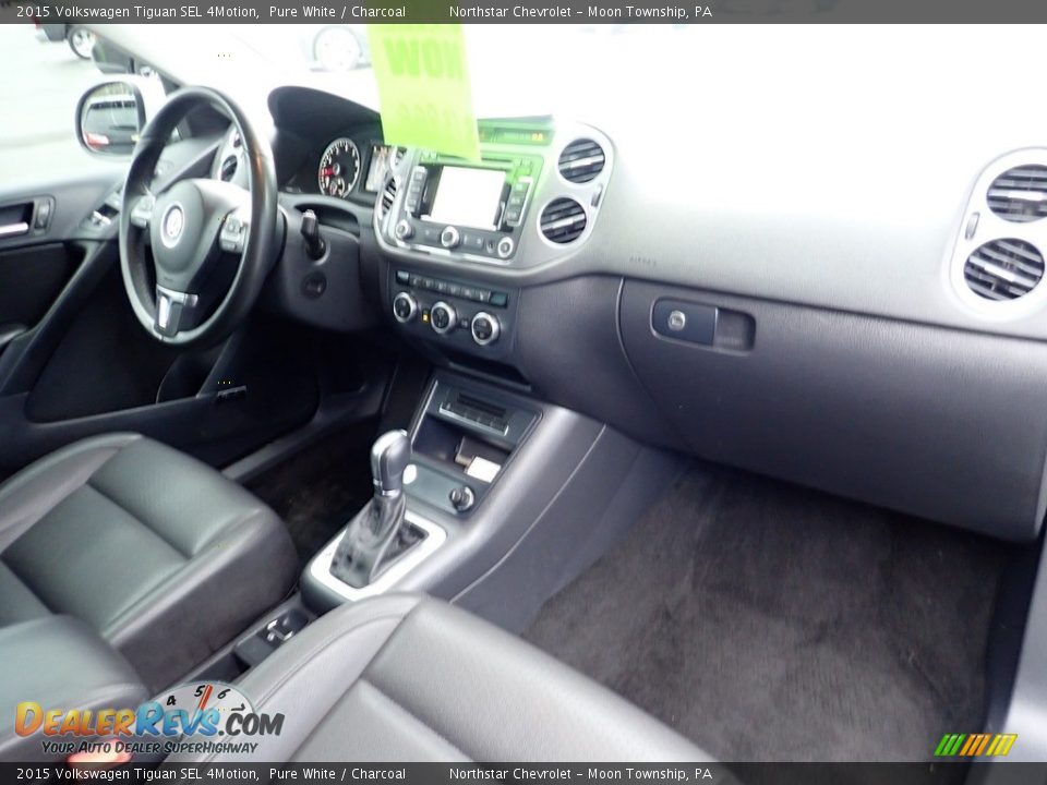 2015 Volkswagen Tiguan SEL 4Motion Pure White / Charcoal Photo #16