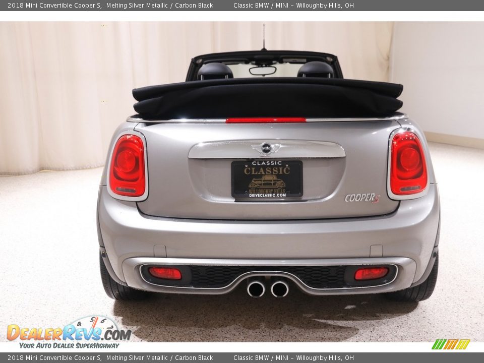 2018 Mini Convertible Cooper S Melting Silver Metallic / Carbon Black Photo #18