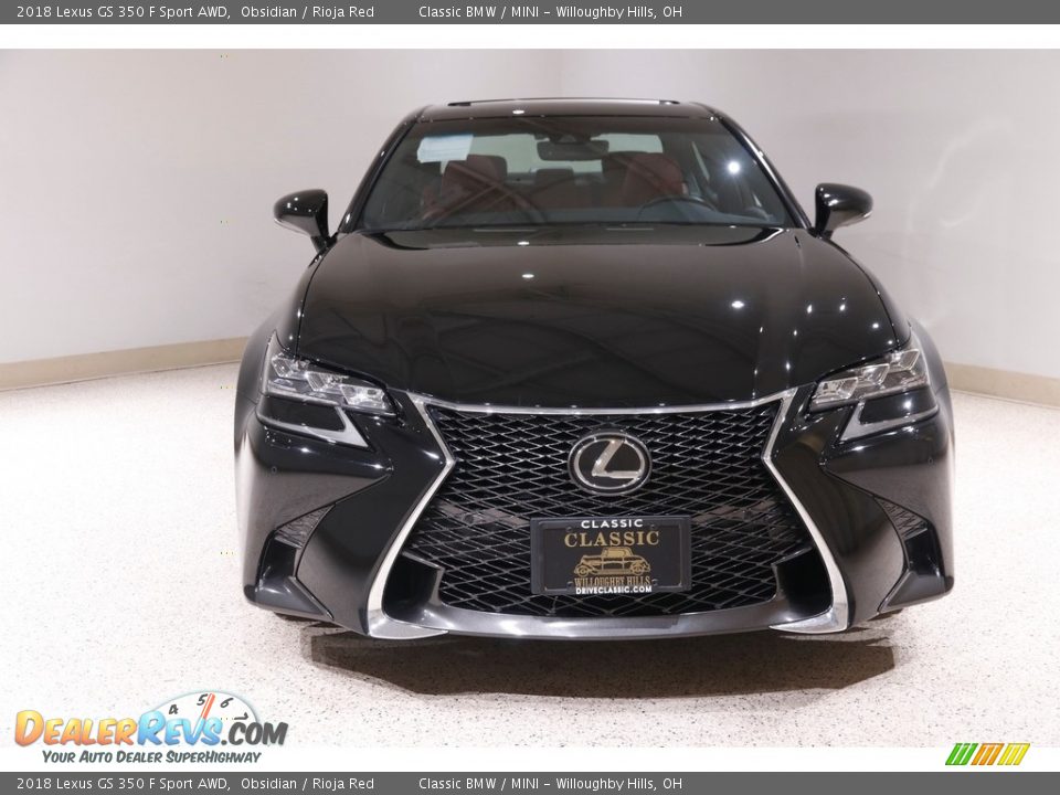 2018 Lexus GS 350 F Sport AWD Obsidian / Rioja Red Photo #2