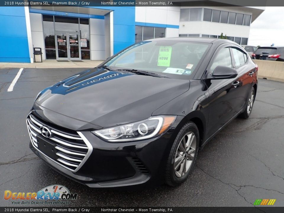 2018 Hyundai Elantra SEL Phantom Black / Gray Photo #2