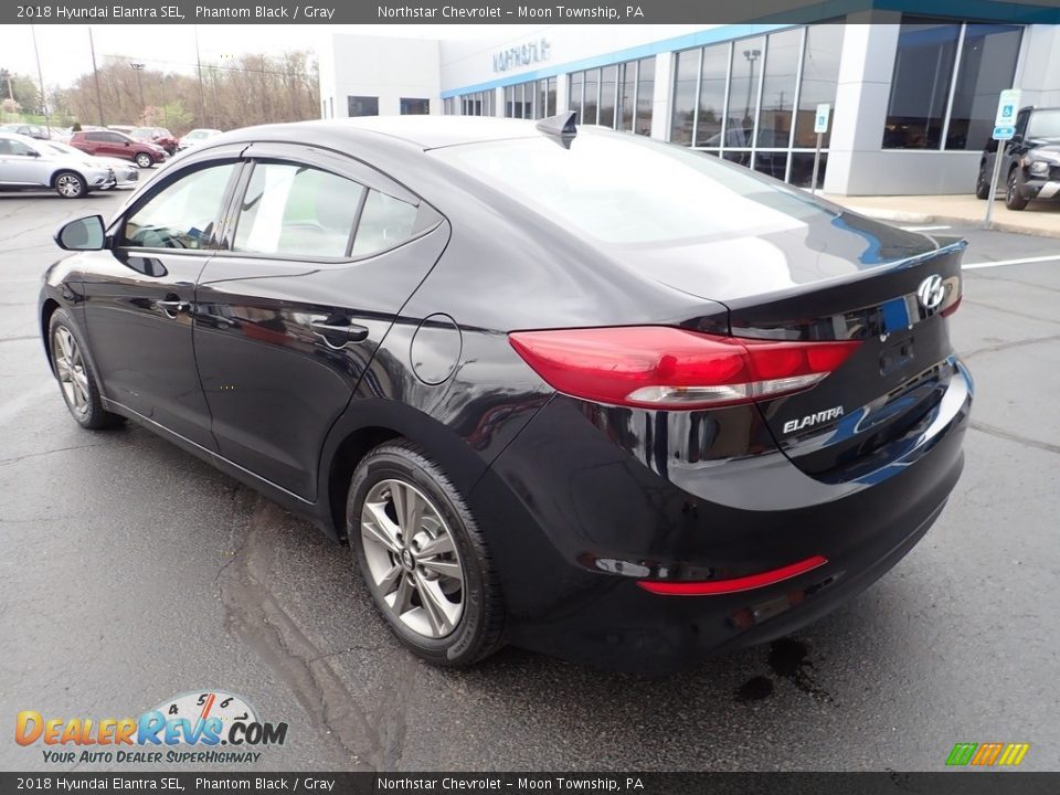 2018 Hyundai Elantra SEL Phantom Black / Gray Photo #4