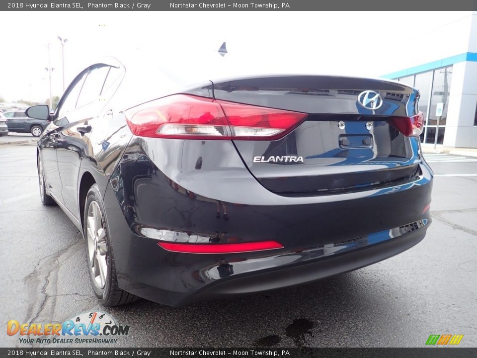 2018 Hyundai Elantra SEL Phantom Black / Gray Photo #5