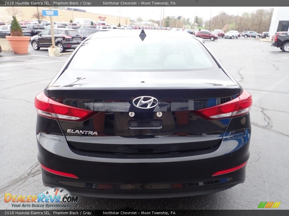 2018 Hyundai Elantra SEL Phantom Black / Gray Photo #6