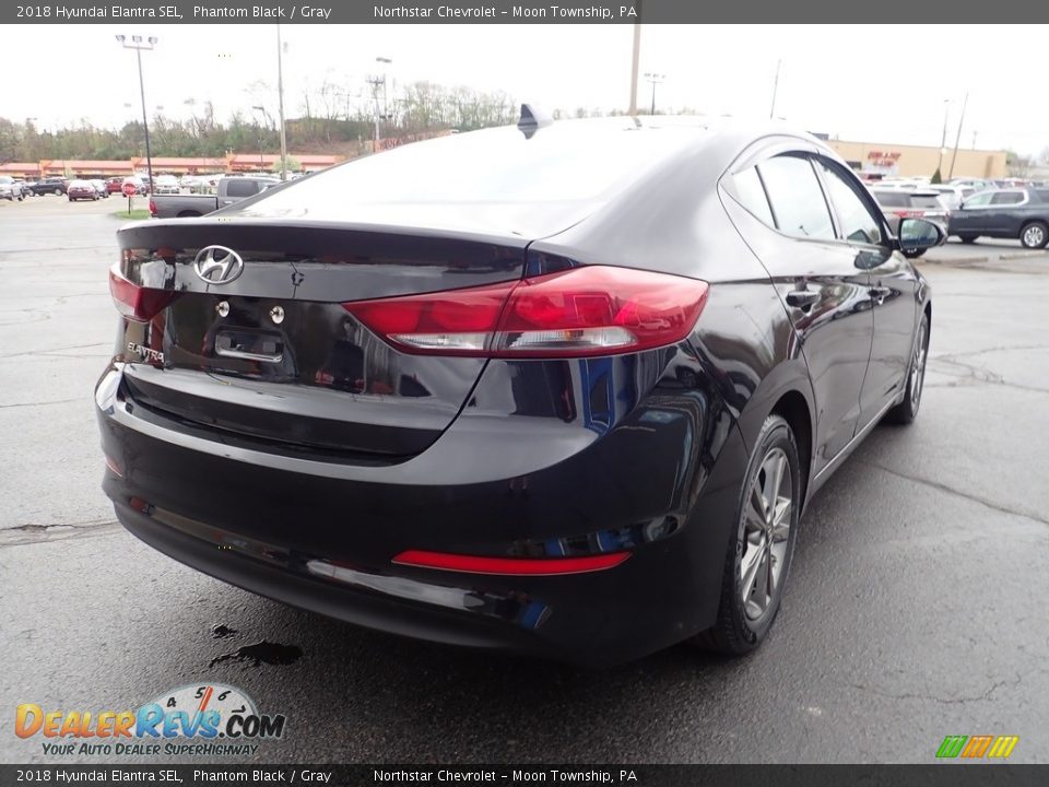 2018 Hyundai Elantra SEL Phantom Black / Gray Photo #7