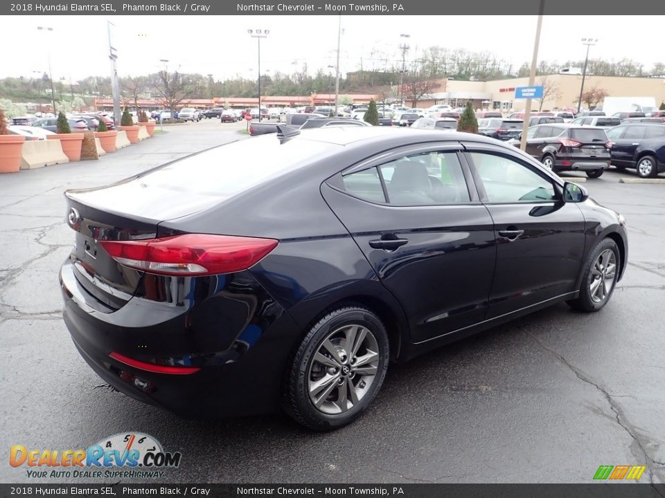 2018 Hyundai Elantra SEL Phantom Black / Gray Photo #8