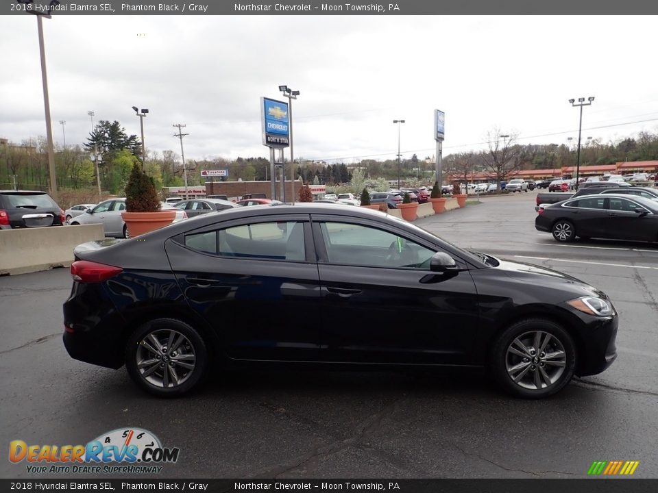 2018 Hyundai Elantra SEL Phantom Black / Gray Photo #9