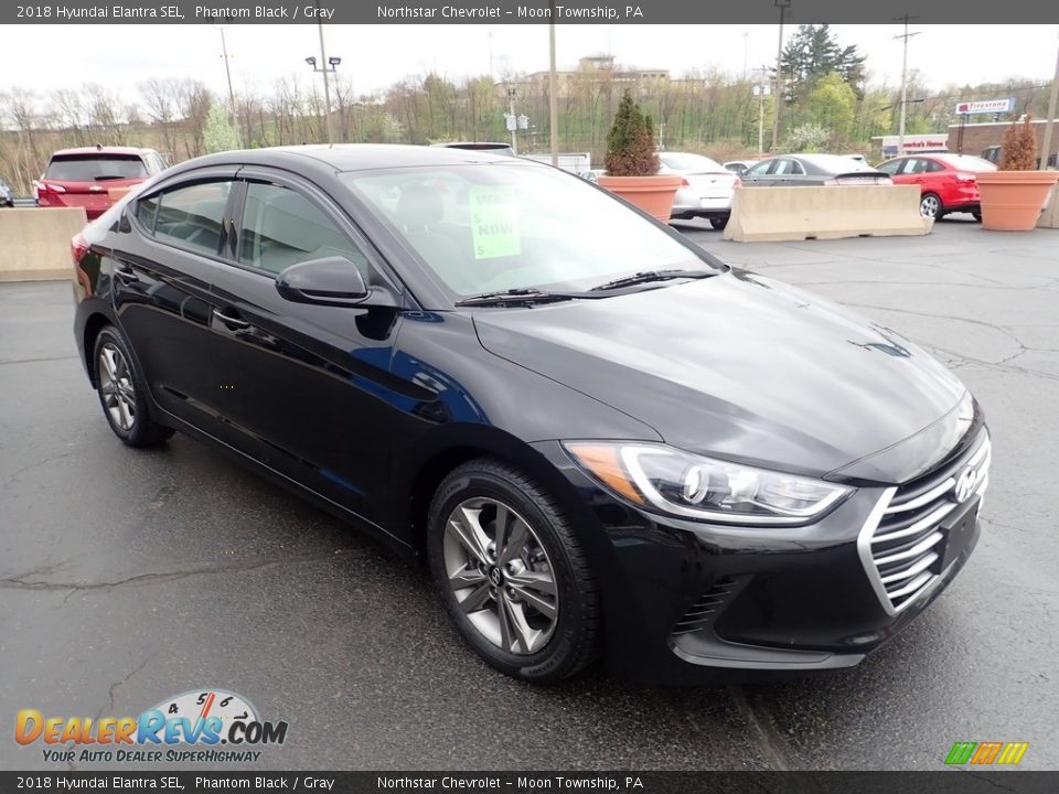 2018 Hyundai Elantra SEL Phantom Black / Gray Photo #10