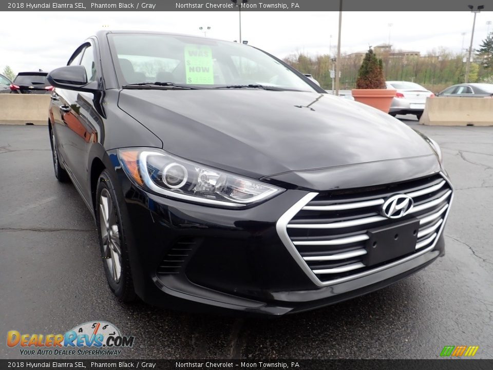 2018 Hyundai Elantra SEL Phantom Black / Gray Photo #11