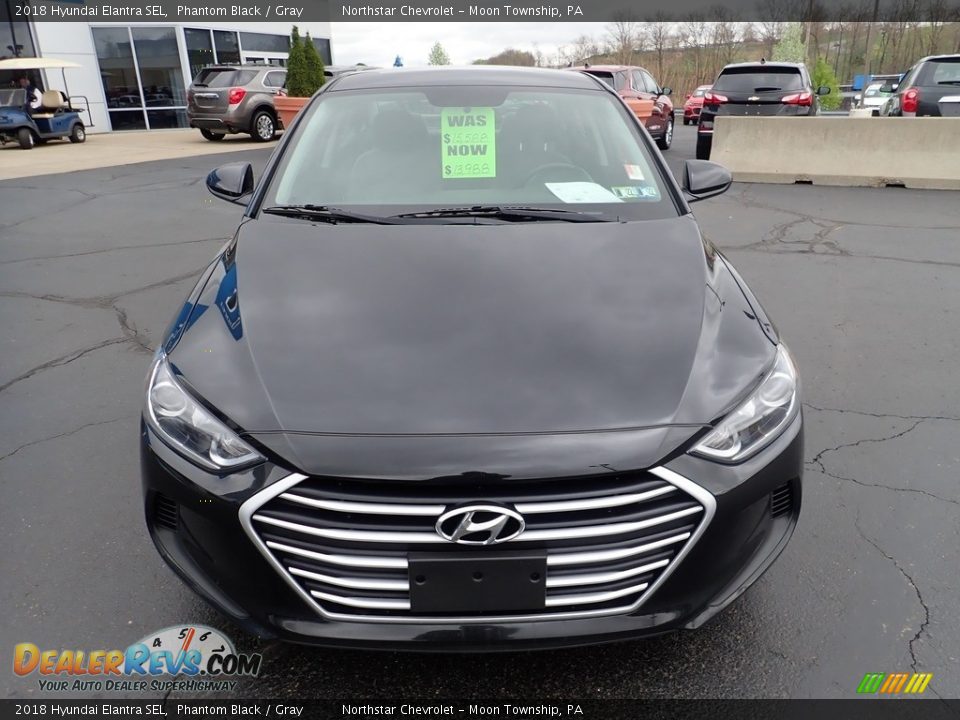 2018 Hyundai Elantra SEL Phantom Black / Gray Photo #12